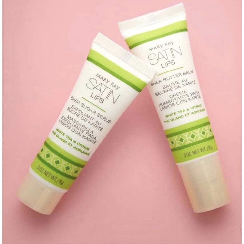 Mary Kay White Tea & Citrus Satin Lips Set: Shea Butter Balm &Shea Sugar Scrub